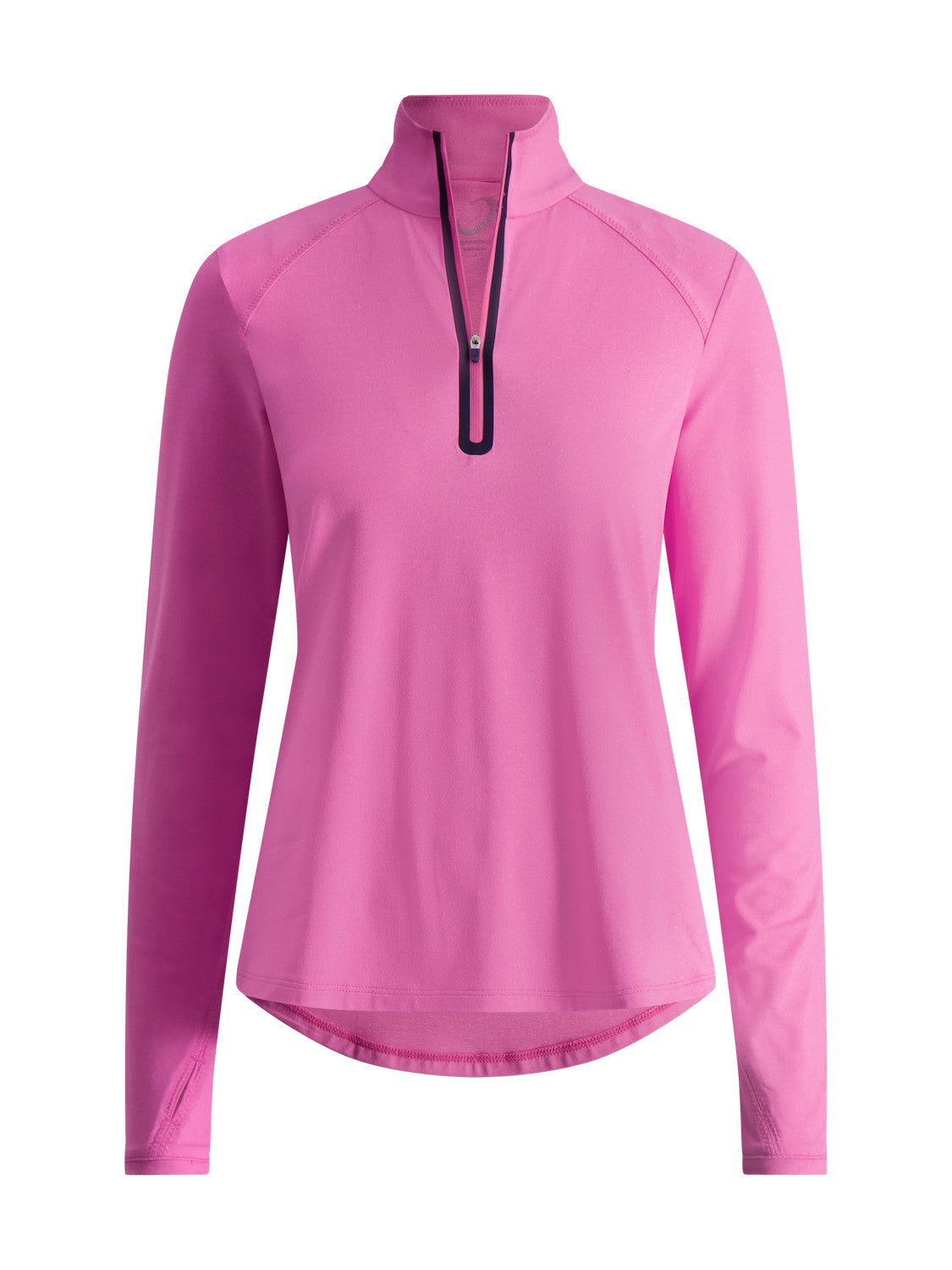 LEA ZIP MOCK - PINK POP