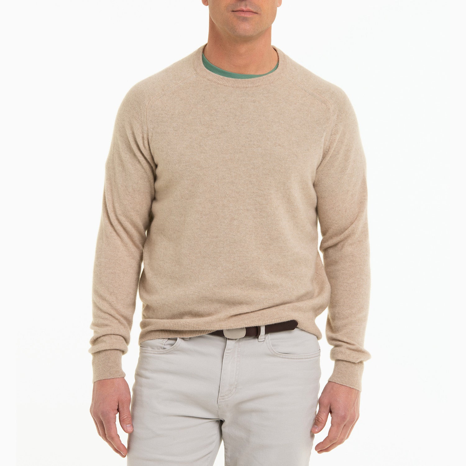 007 Cashmere Crewneck - NATURAL HEATHER