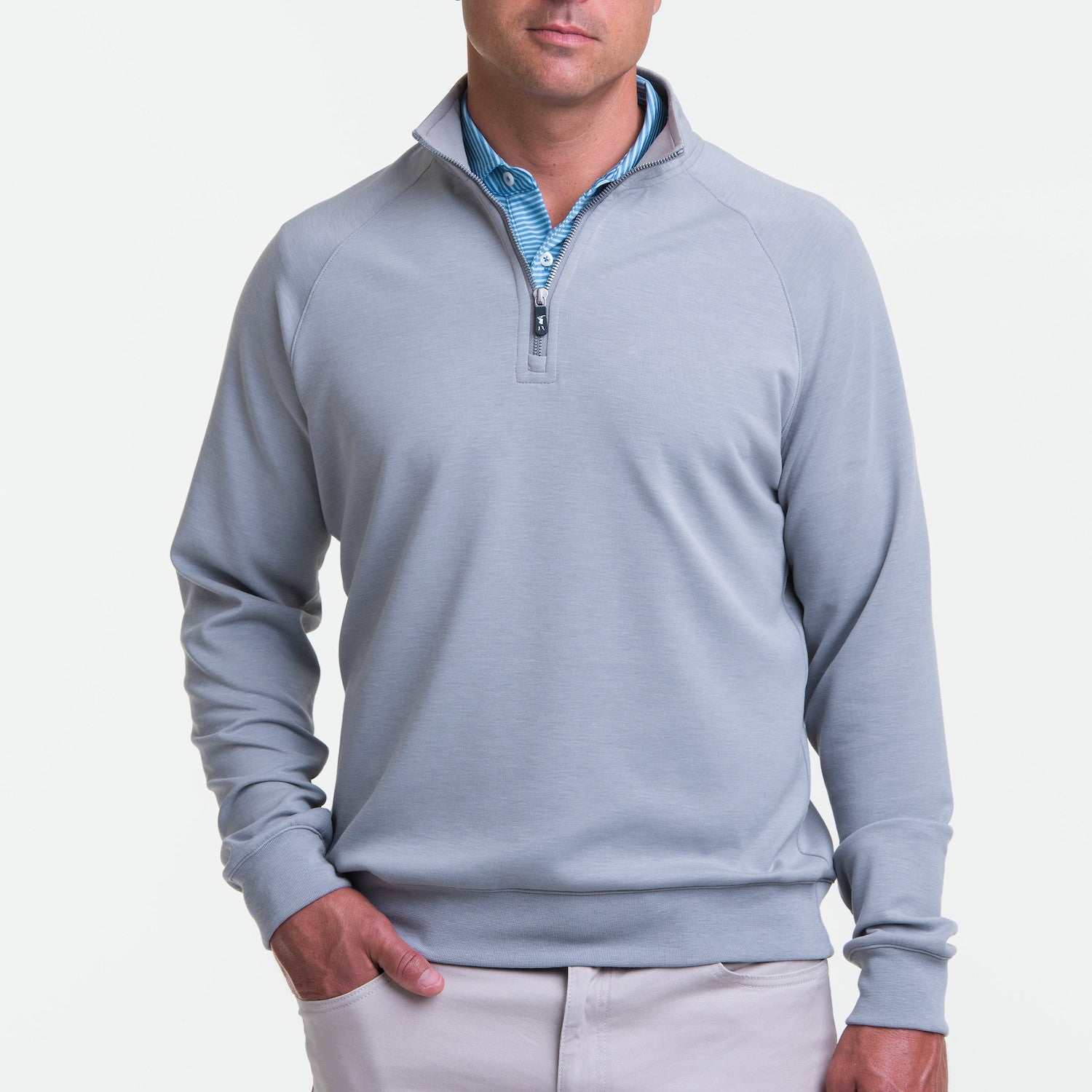 The Valley Quarter Zip - SHADOW GREY HEATHER