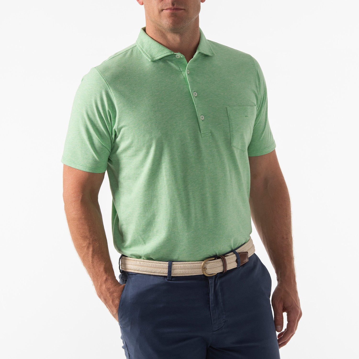 MID OCEAN POLO - CHRONIC HEATHER