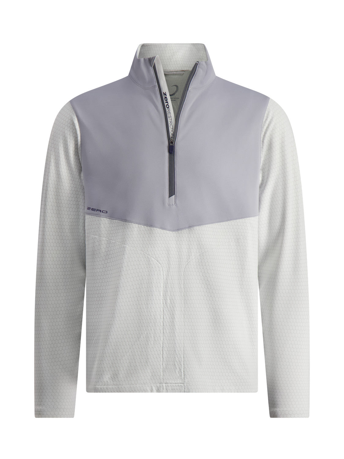 HEX 1/4 ZIP - WHITE/METALLIC SILVER