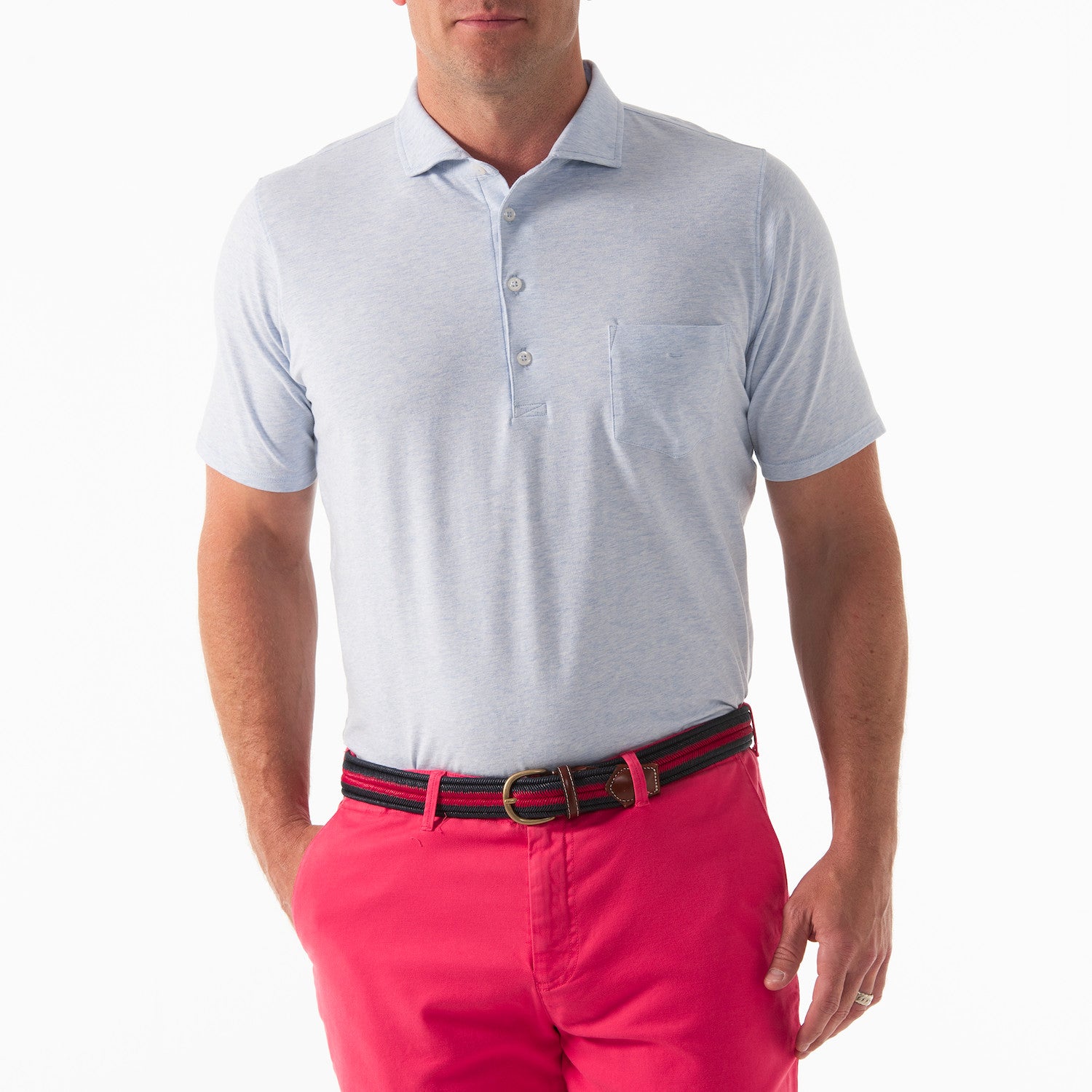 MID OCEAN POLO - BATIK HEATHER/REGAL