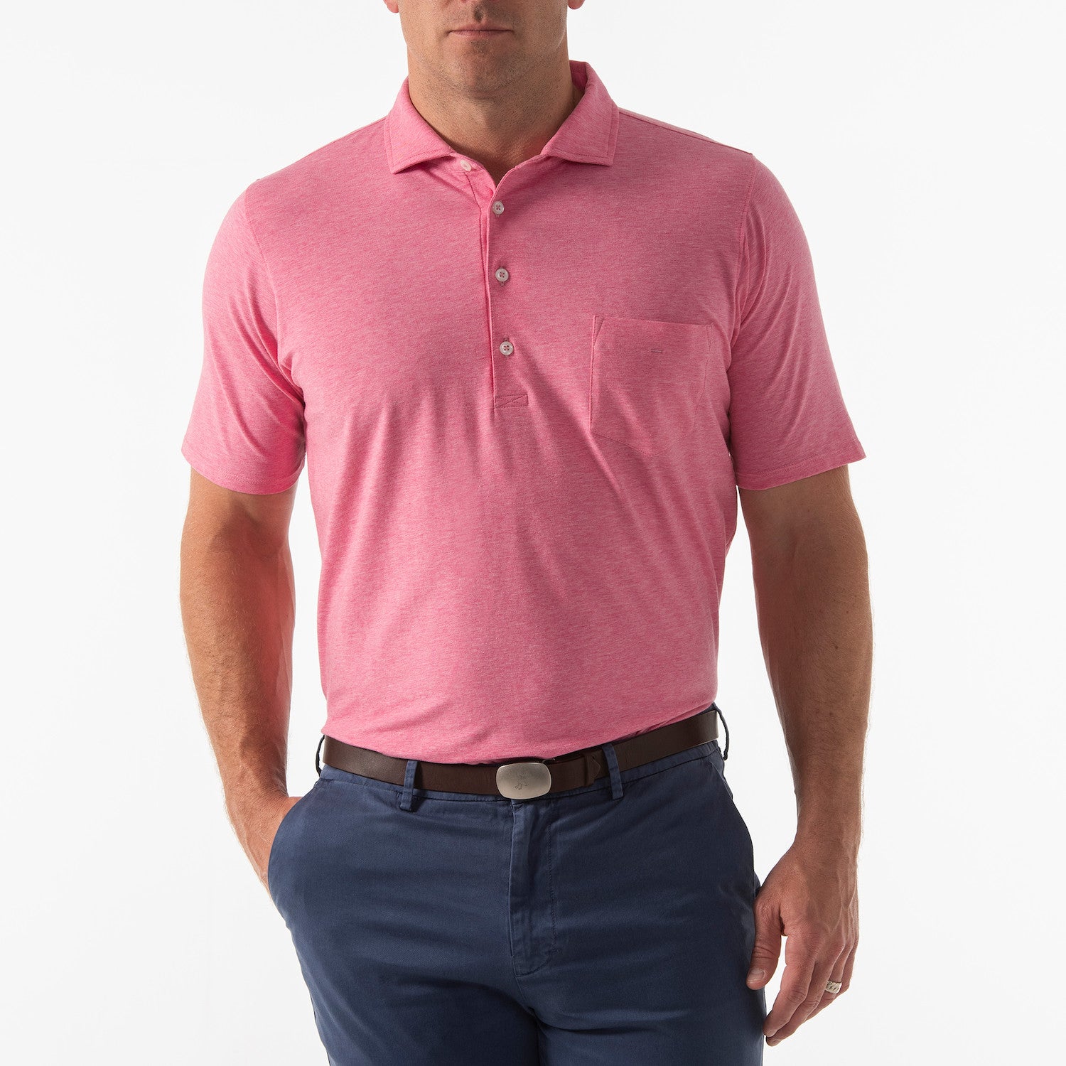 MID OCEAN POLO - BANDANA HEATHER
